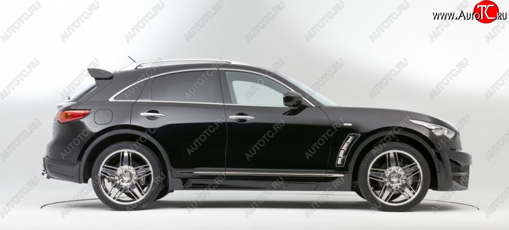 12 799 р. Пороги накладки Lorinser INFINITI FX50 S51 рестайлинг (2012-2014) (Неокрашенные)  с доставкой в г. Керчь