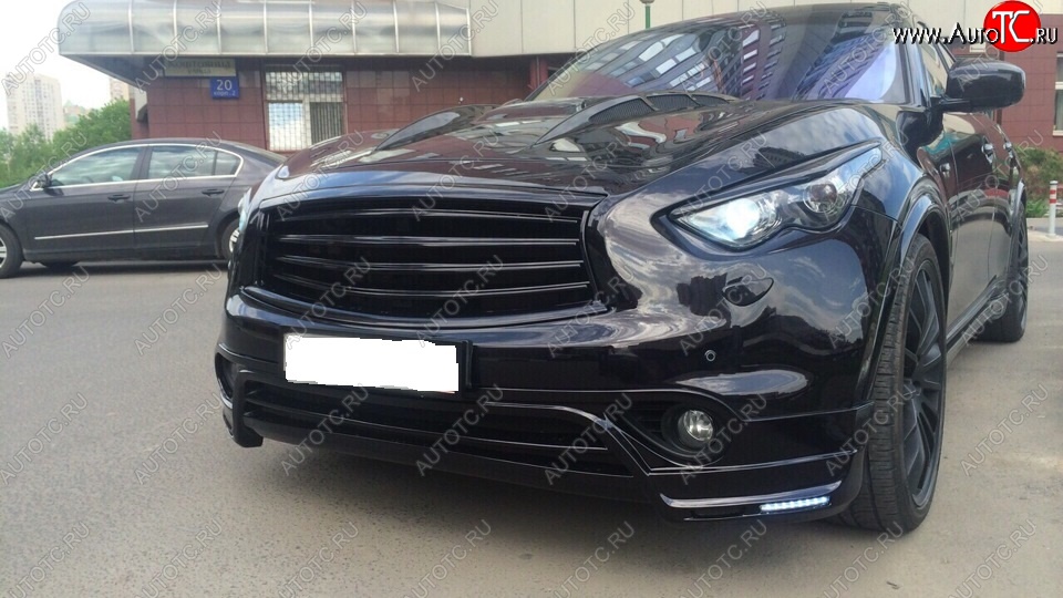 9 299 р. Решетка радиатора Custom Exclusive INFINITI FX50 S51 дорестайлинг (2008-2011) (Неокрашенная)  с доставкой в г. Керчь