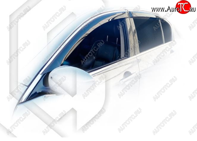 1 999 р. Дефлектора окон (V36) CA-Plastiс  INFINITI G35  V36 (2006-2015) седан (Classic полупрозрачный, Без хром молдингов)  с доставкой в г. Керчь