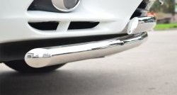 12 999 р. Защита переднего бампера (2 трубыØ75х42 и 63 мм, нержавейка) Russtal INFINITI JX35 (2012-2014)  с доставкой в г. Керчь. Увеличить фотографию 2