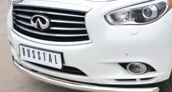 16 299 р. Одинарная защита переднего бампера диаметром 63 мм SLITKOFF  INFINITI JX35 (2012-2014)  с доставкой в г. Керчь. Увеличить фотографию 2