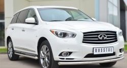 16 299 р. Одинарная защита переднего бампера диаметром 63 мм SLITKOFF  INFINITI JX35 (2012-2014)  с доставкой в г. Керчь. Увеличить фотографию 4
