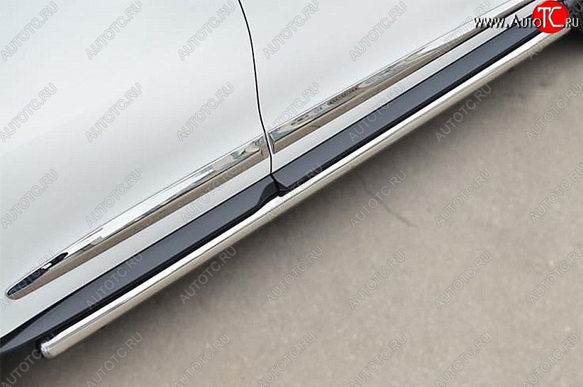 19 999 р. Защита порогов из круглой трубы диаметром 63 мм SLITKOFF v3 INFINITI JX35 (2012-2014)  с доставкой в г. Керчь