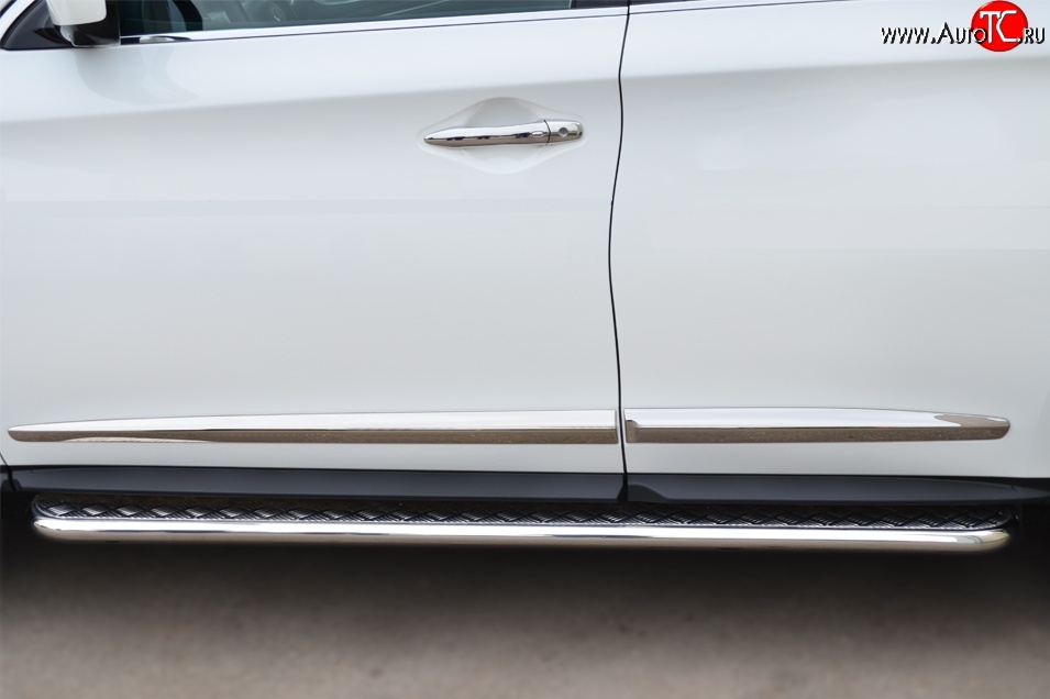 24 649 р. Широкая защита порогов SLITKOFF  INFINITI JX35 (2012-2014)  с доставкой в г. Керчь