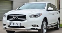 24 649 р. Широкая защита порогов SLITKOFF  INFINITI JX35 (2012-2014)  с доставкой в г. Керчь. Увеличить фотографию 2