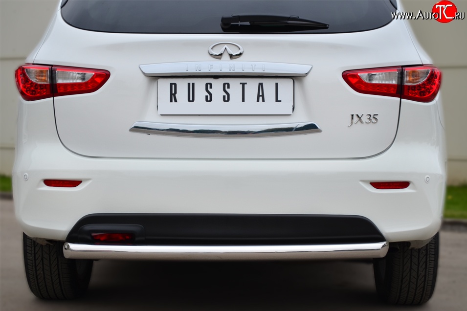 14 999 р. Одинарная защита заднего бампера из трубы диаметром 63 мм SLITKOFF  INFINITI JX35 (2012-2014)  с доставкой в г. Керчь