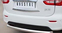 15 399 р. Одинарная защита заднего бампера из трубы диаметром 76 мм SLITKOFF  INFINITI JX35 (2012-2014)  с доставкой в г. Керчь. Увеличить фотографию 2