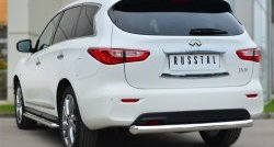 15 399 р. Одинарная защита заднего бампера из трубы диаметром 76 мм SLITKOFF  INFINITI JX35 (2012-2014)  с доставкой в г. Керчь. Увеличить фотографию 4