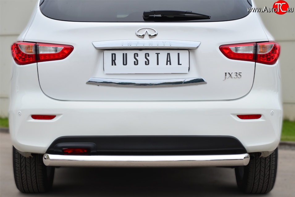 15 399 р. Одинарная защита заднего бампера из трубы диаметром 76 мм SLITKOFF  INFINITI JX35 (2012-2014)  с доставкой в г. Керчь