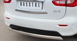 11 599 р. Защита заднего бампера (Ø75x42 мм, нержавейка) Russtal INFINITI JX35 (2012-2014)  с доставкой в г. Керчь. Увеличить фотографию 2