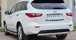 11 599 р. Защита заднего бампера (Ø75x42 мм, нержавейка) Russtal INFINITI JX35 (2012-2014)  с доставкой в г. Керчь. Увеличить фотографию 4