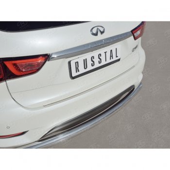 1 659 р. Накладка на задний бампер Russtal (лист) INFINITI QX60 L50 рестайлинг (2016-2021)  с доставкой в г. Керчь. Увеличить фотографию 3