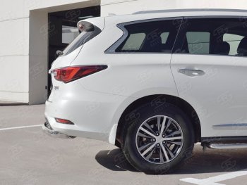 18 349 р. Одинарная защита заднего бампера из трубы диаметром 76 мм SLITKOFF  INFINITI QX60  L50 (2016-2021) рестайлинг  с доставкой в г. Керчь. Увеличить фотографию 3
