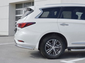 15 449 р. Защита заднего бампера (Ø76 мм уголки, нержавейка) SLITKOFF INFINITI QX60 L50 рестайлинг (2016-2021)  с доставкой в г. Керчь. Увеличить фотографию 2