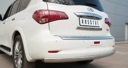 13 999 р. Защита заднего бампера (Ø75x42 мм, нержавейка) Russtal INFINITI QX80 Z62 1-ый рестайлинг (2014-2018)  с доставкой в г. Керчь. Увеличить фотографию 2