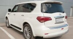 13 999 р. Защита заднего бампера (Ø75x42 мм, нержавейка) Russtal INFINITI QX80 Z62 1-ый рестайлинг (2014-2018)  с доставкой в г. Керчь. Увеличить фотографию 4