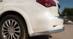 16 849 р. Защита заднего бампера (Ø76 мм уголки, нержавейка) SLITKOFF  INFINITI QX80  Z62 (2014-2018) 1-ый рестайлинг  с доставкой в г. Керчь. Увеличить фотографию 3