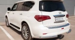 16 849 р. Защита заднего бампера (Ø76 мм уголки, нержавейка) SLITKOFF  INFINITI QX80  Z62 (2014-2018) 1-ый рестайлинг  с доставкой в г. Керчь. Увеличить фотографию 4