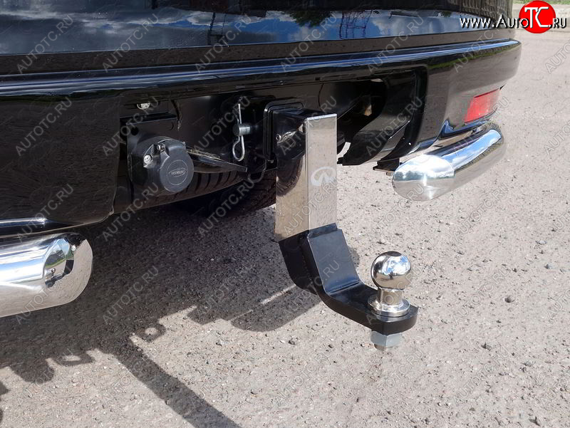 16 949 р. Фаркоп (тягово-сцепное устройство) TCC  INFINITI QX80  Z62 (2018-2024) 2-ой рестайлинг (оцинкованный, шар Е нержавейка, лого Infiniti)  с доставкой в г. Керчь