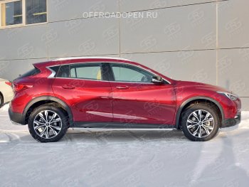 17 999 р. Защита порогов (Ø42 мм) SLITKOFF  INFINITI QX30  H15E (2016-2020) (Вариант 3 (круглые торцы под 90°))  с доставкой в г. Керчь. Увеличить фотографию 3