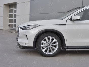 13 899 р. Защита переднего бампера (Ø75х42 дуга, нержавейка) Russtal INFINITI Qx50 J55 (2017-2022)  с доставкой в г. Керчь. Увеличить фотографию 4