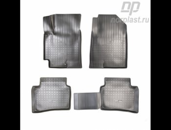 3 499 р. Коврики салонные Noplast  INFINITI Qx50  J55 (2017-2022) (Серый)  с доставкой в г. Керчь. Увеличить фотографию 3