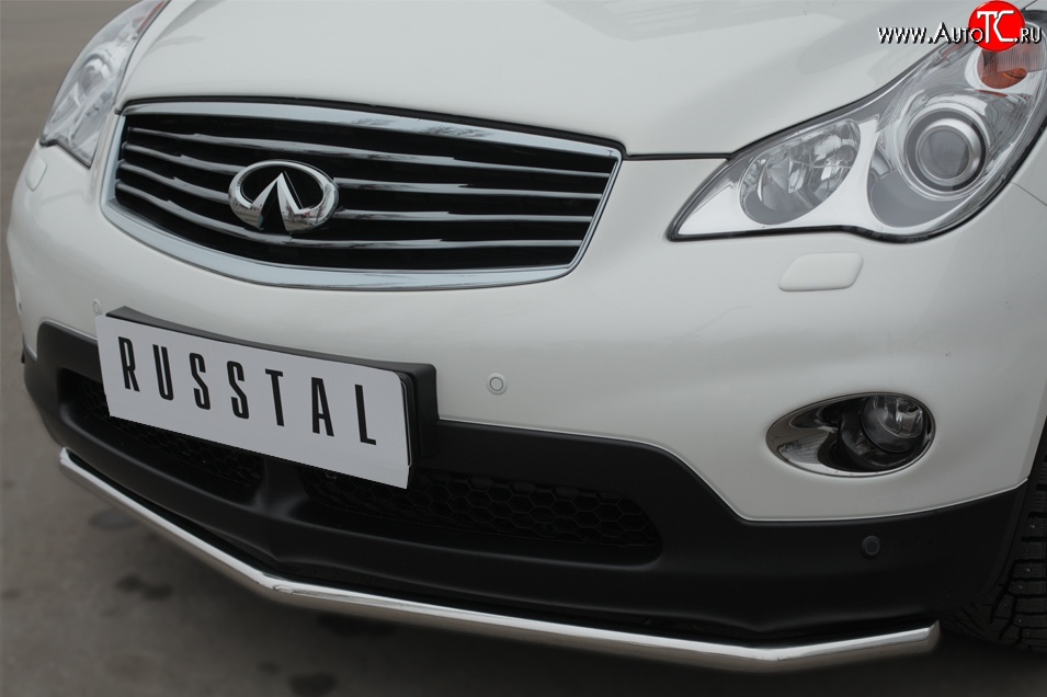 15 799 р. Одинарная защита переднего бампера из трубы диаметром 42 мм SLITKOFF  INFINITI Qx50  J50 (2013-2016) дорестайлинг  с доставкой в г. Керчь