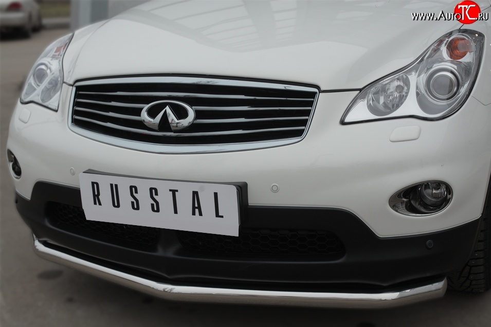 19 549 р. Одинарная защита переднего бампера диаметром 63 мм SLITKOFF  INFINITI Qx50  J50 (2013-2016) дорестайлинг  с доставкой в г. Керчь