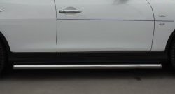 Защита порогов из круглой трубы диаметром 63 мм SLITKOFF INFINITI Qx50  J50 (2013-2016) дорестайлинг