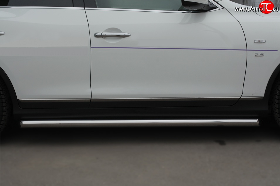 11 999 р. Защита порогов из круглой трубы диаметром 63 мм SLITKOFF INFINITI Qx50 J50 дорестайлинг (2013-2016)  с доставкой в г. Керчь
