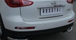 15 449 р. Защита заднего бампера из двух боковых уголков диаметром 63 мм SLITKOFF  INFINITI Qx50  J50 (2013-2016) дорестайлинг  с доставкой в г. Керчь. Увеличить фотографию 3