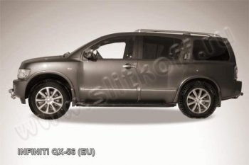 Защита штатного порога d42 Slitkoff INFINITI QX56  JA60 (2004-2010) дорестайлинг, рестайлинг