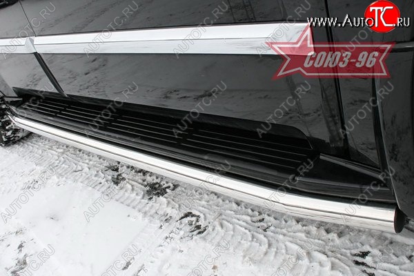 15 614 р. Защита порогов Souz-96 (d60) INFINITI QX56 JA60 дорестайлинг (2004-2007)  с доставкой в г. Керчь