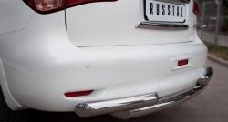 20 099 р. Защита заднего бампера (Ø76 мм, нержавейка) SLITKOFF  INFINITI QX56  Z62 (2010-2013)  с доставкой в г. Керчь. Увеличить фотографию 2