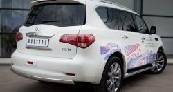 11 599 р. Защита заднего бампера (Ø75x42 мм, нержавейка) Russtal INFINITI QX56 Z62 (2010-2013)  с доставкой в г. Керчь. Увеличить фотографию 3