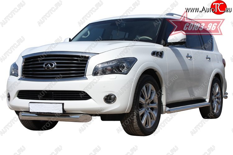 34 109 р. Защита переднего бампера одинарная Souz-96 (d100). INFINITI QX56 Z62 (2010-2013)  с доставкой в г. Керчь