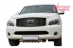 17 909 р. Защита переднего бампера Souz-96 (d76) INFINITI QX56 Z62 (2010-2013)  с доставкой в г. Керчь. Увеличить фотографию 2