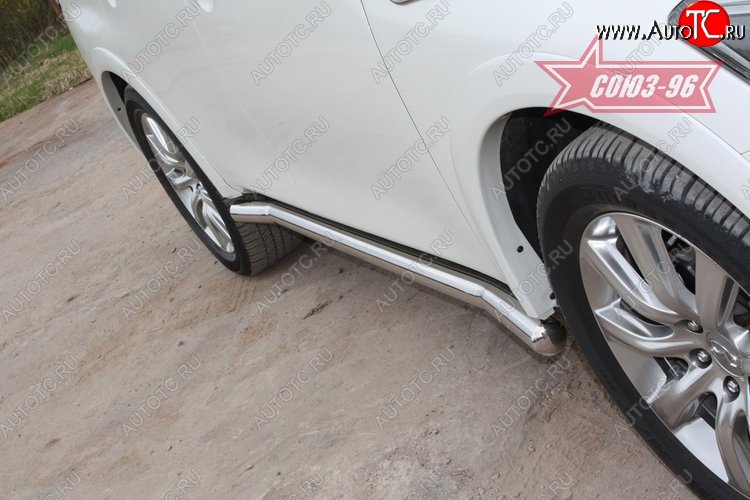 21 689 р. Защита порогов Souz-96 (d76) INFINITI QX56 Z62 (2010-2013)  с доставкой в г. Керчь