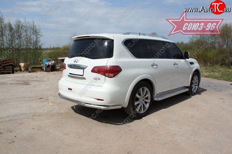 16 739 р. Защита заднего бампера Souz-96 (d60) INFINITI QX56 Z62 (2010-2013)  с доставкой в г. Керчь