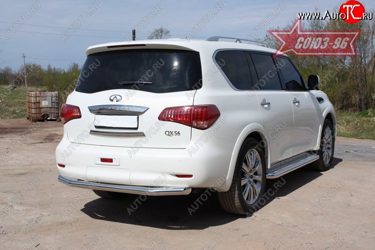 17 279 р. Защита заднего бампера Souz-96 (d76) INFINITI QX56 Z62 (2010-2013)  с доставкой в г. Керчь