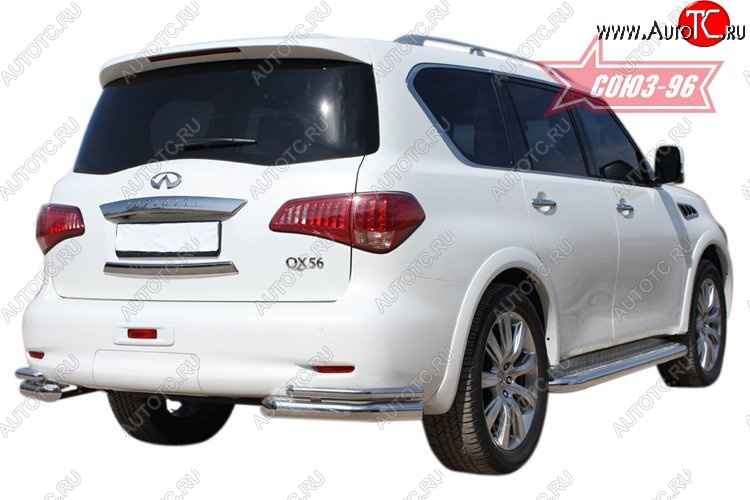 20 501 р. Защита заднего бампера Souz-96 (d76/42) INFINITI QX56 Z62 (2010-2013)  с доставкой в г. Керчь
