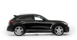 12 799 р. Пороги накладки Lorinser INFINITI QX70 S51 (2013-2020) (Неокрашенные)  с доставкой в г. Керчь. Увеличить фотографию 2