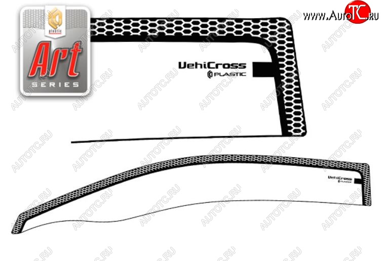2 199 р. Дефлектора окон CA-Plastic  Isuzu VehiCross (1997-2001) (Серия Art черная, Без хром.молдинга)  с доставкой в г. Керчь
