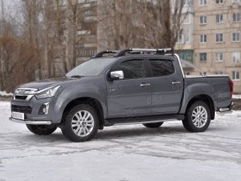 14 199 р. Защита переднего бампера (Ø 63 мм, нержавейка) SLITKOFF  Isuzu D-Max  RT85,TFR DoubleCab (2015-2021) рестайлинг  с доставкой в г. Керчь. Увеличить фотографию 2