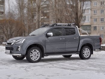 15 699 р. Защита переднего бампера (Ø 76 мм, нержавейка) SLITKOFF Isuzu D-Max RT85,TFR DoubleCab рестайлинг (2015-2021)  с доставкой в г. Керчь. Увеличить фотографию 3