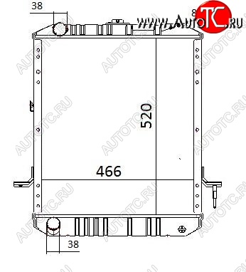 21 499 р. Радиатор двигателя NPR (пластинчатый, МКПП) SAT Isuzu Elf (NPR75)  дорестайлинг (1993-2004)  с доставкой в г. Керчь