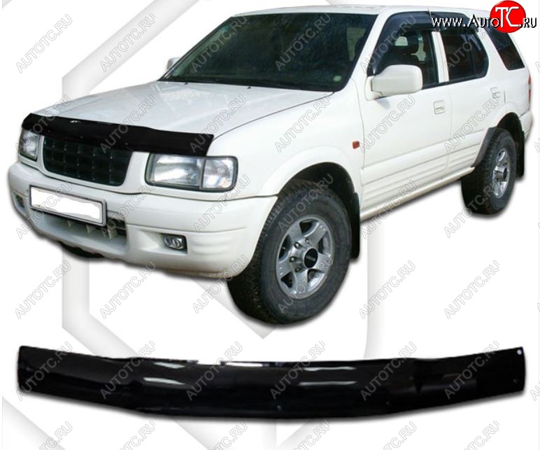 1 999 р. Дефлектор капота CA-Plastic Isuzu Wizard (1998-2004) (Classic черный, Без надписи)  с доставкой в г. Керчь