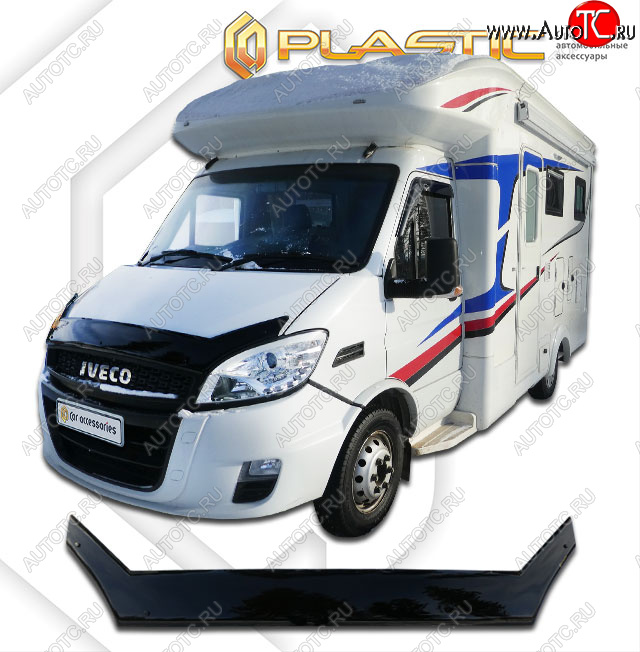 2 899 р. Дефлектор капота exclusive CA-Plastic Iveco Baudi автодом (2018-2025) (Classic полупрозрачный, без надписи)  с доставкой в г. Керчь