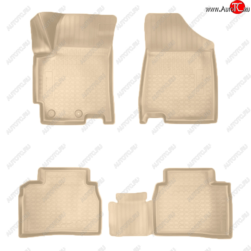 3 199 р. Коврики салона Norplast Unidec  JAC J7 (2020-2025) лифтбэк (Цвет: бежевый)  с доставкой в г. Керчь