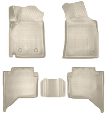 Коврики салонные Noplast (3D) JAC T6 (2018-2024) пикап (Бежевые)